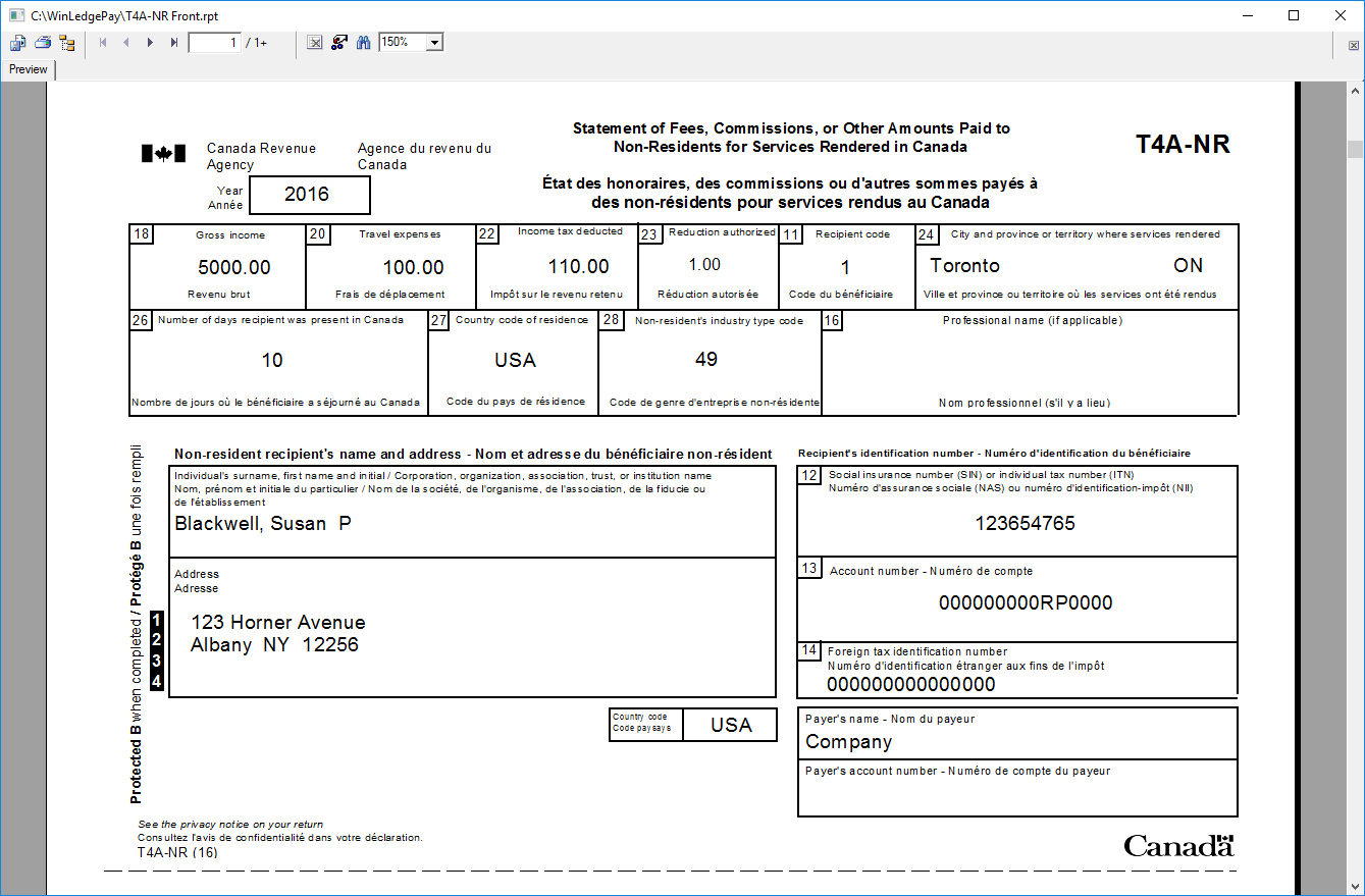 Desktop: Entering Canadian Income Form T4 T4A-NR –, 51% OFF